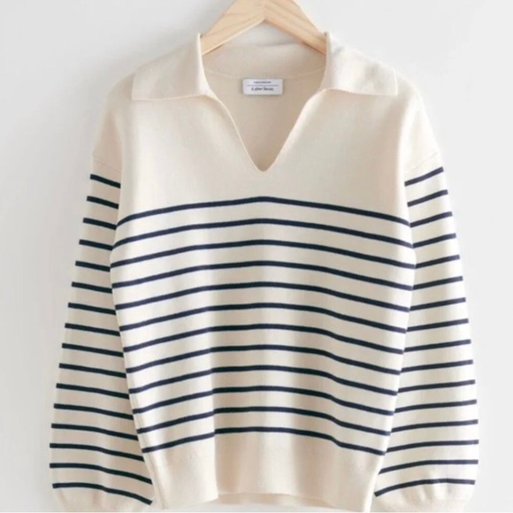 &OtherStories Relaxed Collared Sweater - Picture 1 of 6